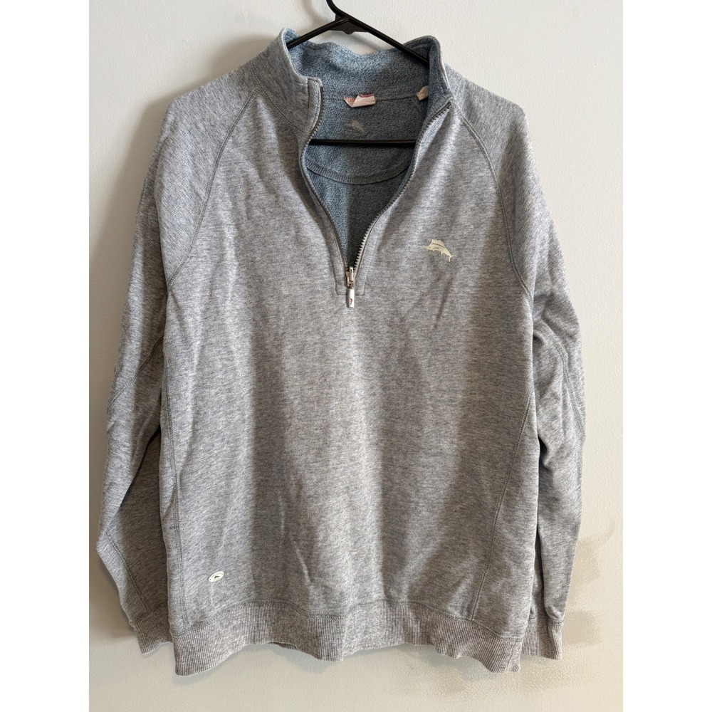 Vintage Tommy Bahama Mens Reversible Quarter Zip Pullover Sweatshirt M Medium‎
